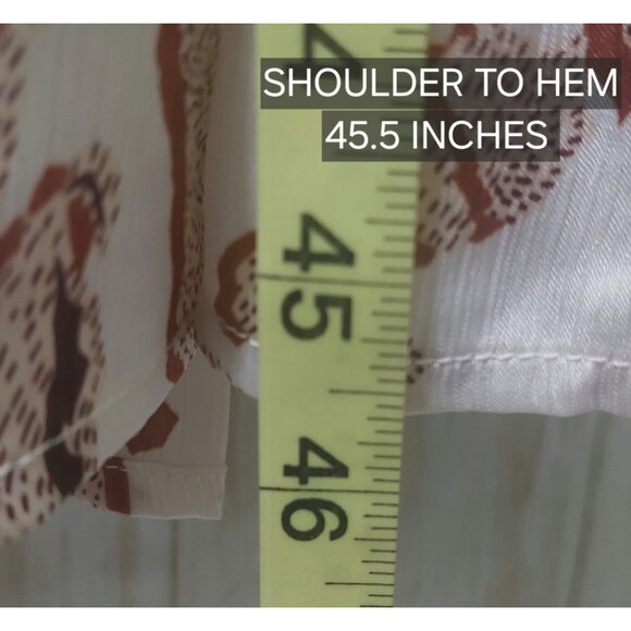 NWT Voy Brown/Cream Abstract Print Midi Dress Size SMALL - Picture 4 of 7